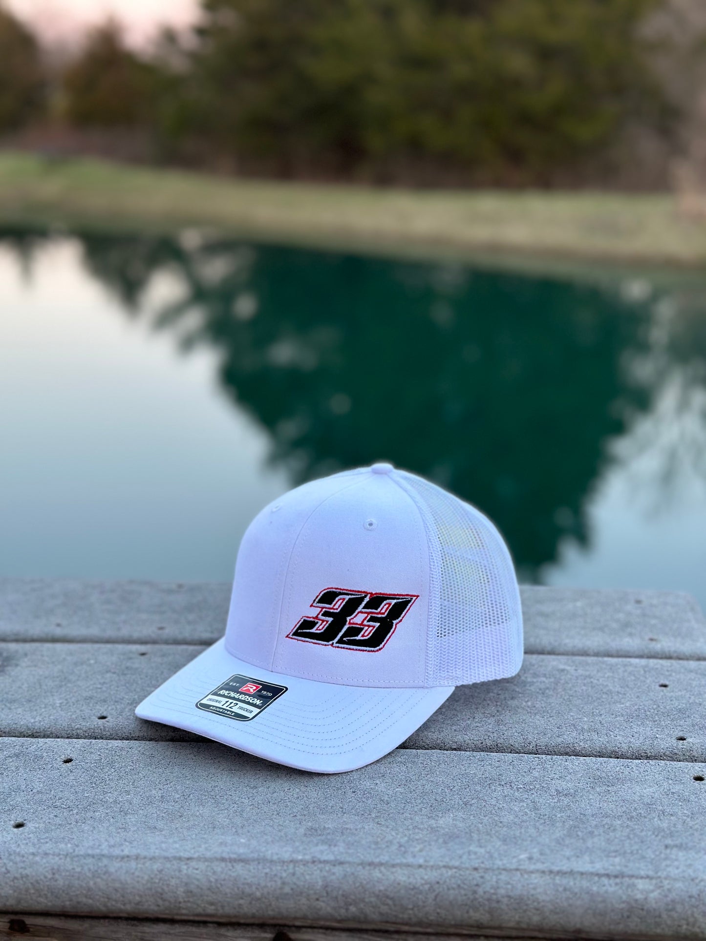 White Richardson hat with 33 on the front